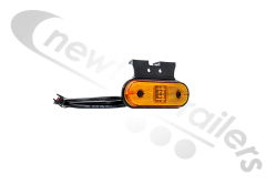 31-2064-030 Aspoeck Unipoint Side Amber Marker Lamp With Fixation 90° Back & 1.5m P&R Connection