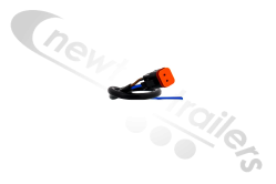 6401047 Cargo Floor New Connection Wiring Loom & Orange Two Pin Plug For Solenoid - Open Wires