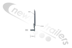 BDICO01091 Knapen Floor Grey Mat Centre Pipe Holder - UK Right