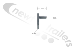 BDICO01094 Knapen Floor Grey Mat Centre Pipe Holder - UK Left