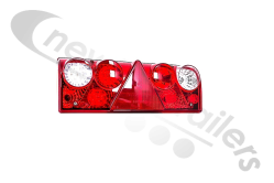 25-6000-727-A Aspoeck Tail Lamp EUROPOINT II - L/H Lamp With 7 Pin Connector Plug With LED Stop & Tail Pod