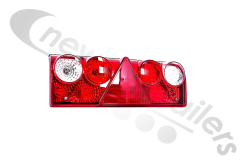 25-6400-721 Aspoeck Tail Lamp EUROPOINT II - R/H Lamp With 7 Pin Connector Plug With LED Stop & Tail Pod