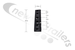 01509131 Hyva Ram or Cylinder Outer Cover Lifting Bracket Bracket Left Hand For FC Cylinders - Pin O/D 60mm