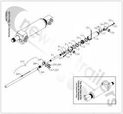 87076500 Keith Walking Floor® Workhorse Ram / Cylinder 10mm Lock Washer.