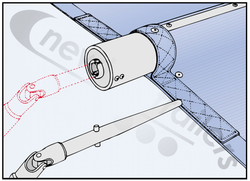 20-HADR-04 CLEARSPAN FRONT POLE  Dawbarn Cover Sheet Pole Drive Front Square For Clearspan 3.5"