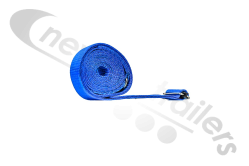 BLUE-3.5-D1.75 Cover Sheet Side Strap For Moving Floor Trailers With D Eyelet 1.75m Down In Blue LG:3.5m
