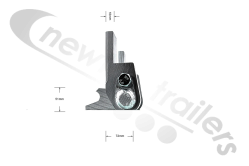 40AWF-000302-L-01-C Titan Net Hinge Assembly, 1-1/ 4" Pin To Suit EXT-HD Top Rail, Flip Tarp Net System Nearside and Offside