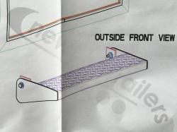 70AWF-000022-03-D Titan Step, Front Wall Flip UP,  28" long, suits sealed and non sealed man doors
