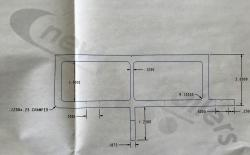 40AWF-000010-10-A Titan Net System Flip Roof Main Tube 519.25" Long, Both Sides To Suit 44' 6 " Trailer Length Aluminium Flip Roof