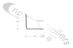 75SWF-000003-06-C Titan Air Tank Bracket,1/4", 5.1875 " T, 4.5" L Suits 3661 CU. IN. (60L) Tank 54" Aluminium Frame