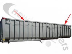 D004205-10732 Top Rail Alloy Extrusion Profile LG:10732 Fruehauf Ribsider Body - See parts N1008676
