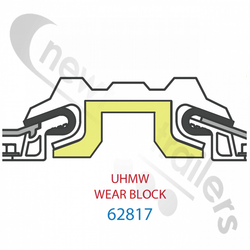 06281701 Keith Walking Floor® V18 Plank or Slat UHMW End block 5.25"