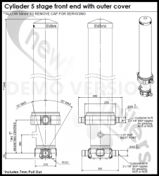 CS17LO57233B19A11 Edbro Tipping Cylinder/ Ram CS17LO57233B19A11 - Commonly used on SDC/KBF's