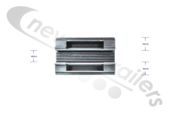 4107034 Cargo Floor Plank Nylon SPECIAL WIDE bearing 40/25 (Single)