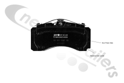 03057000600 SAF SBS 2220 K0 Brake Pads - Knorr Caliper