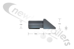 Aluminium End Caps Newton Trailers Floor Plank End Cap 112mm Aluminium with Newton Trailers Logo (Single)