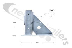 S-94002700 STAS SAF Nearside Axle Pivot Hanger Bracket 250mm With STAS Mounting Plate Fixing (Welded by STAS)