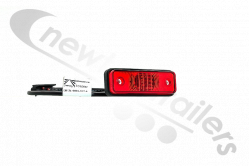 31-9804-017 Aspoeck Unipoint Rear Red LED Marker Lamp c/w RUBBER SEAL - With 0.5m P&R Connection New Model Used In Rear Header Bar