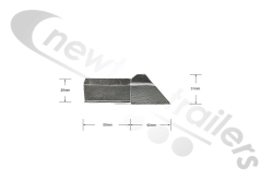 08753001 Keith Walking Floor Plank Slat End Cap Aluminium 97mm Keith Logo Single Seal (x1)