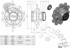 50200002 Valx Hub assembly 10 stud - 420 x 180