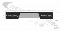 2409x350 bayonet Newton Trailers Logo Mud Flap Under Run / Bumper 2409x350 - Bayonet / Slide in style