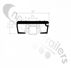 8222544404 Keith Walking Floor® Plank 8.5 2255 (2 ridge ) Single Seal 13.500m