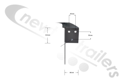F-104724101 STAS Adjustable Light Bracket Support Universal Left Hand Nearside (Light Wing)