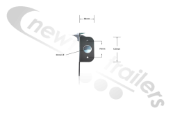 F-104257101 STAS Adjustable Light Bracket Support Universal Right Hand Offside (Light Wing)