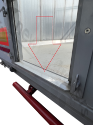 F-106253601 STAS Planker Door Frame Bottom Seal - UK Trailer With Grain Hatch & Top Hinged Door