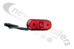 30163061 Aspoeck Unipoint Rear Red Marker Lamp With 0.5m Assy 3 Connection Cable