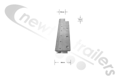 30160843 Knapen Steel Top Rail Box Section CORNER Capping LEFT Hand Rear Corner