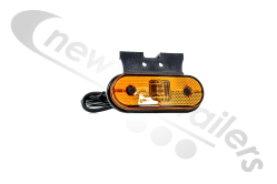 31-2067-107  Aspoeck Unipoint Side Amber Marker Lamp With Fixation 90° Back & 1.5m ASS3 Connection