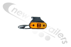 31-2064-217 Aspoeck Unipoint Side Amber Marker Lamp with 45° Back FIXATION SLOPING ANGLE PRE-ASSEMBLED WITH P&R CONNECTION