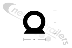 CRFT0008 Wilcox Tailboard Door Seal - Per Metre