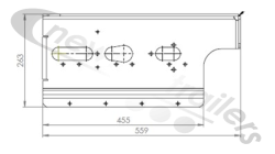 F-1053016 STAS Light Bracket Left Hand / Nearside (Light Wing)