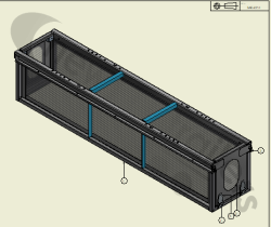 3AE-2214 SDC Flat Bed Galvanised Post and Extension Cage (Mounts At The Rear)