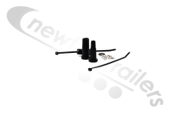 13-0332-281 Aspoeck ASS3 Connector 3 Female Plug Male Pin Black - Kit including boots