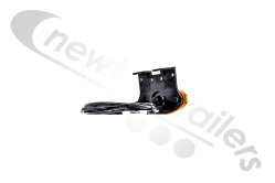 31-2364-107 Aspoeck Flatpoint Side Amber Marker Lamp With Fixation 90° Bracket P&R Connection 0.5m Cable