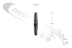 04079001353 SAF Brake Disc Bi9 Integral 22.5" 430mm