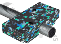 4105015 Large Cargo Floor Plastic Bearing Block For 25mm Hydraulic Pipe (Single) - 15 Plank System