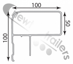 ASGK1000/3/TPGK Side Rail Corner Profile Double Item With Fitting Kit