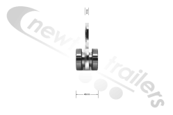 M-54006000 STAS Moving Headboard Chariot 4 Roller - New Type with Stop Block