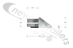BDICO08034 Cargo Floor Plank End Cap 112mm Aluminium With Knapen Logo (Single)