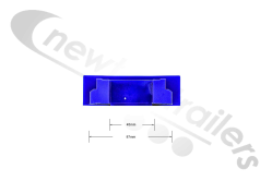 4104001.1 Cargo Floor Plank End Cap 112mm Plastic Blue (Single)