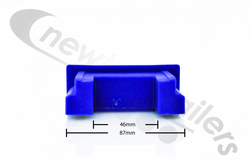 4104002.1 Cargo Floor Plank End Cap 97mm Plastic Blue (Single)