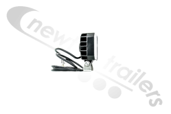 42-1009-011 Aspoeck WorkLamp LED Work/REV Lamp Square 1.5m Cable - 1600 Lumen Work Light