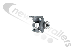 KX2000/1 Quick Release Valve (QRV) Type 4 Port Parallel Inlet M22x1.5mm - Outlet M22x1.5mm