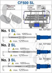 7371001 Cargo Floor Ram Cylinder CF500 No1 with Fastening Materials