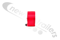 RED-3.5 Dawbarn Cover Sheet Side Strap For Moving Floor Trailers Without D Eyelet In Red LG:3.5m