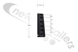 01509130 Hyva Ram or Cylinder Outer Cover Lifting Bracket Bracket Right Hand For FC Cylinders - Pin O/D 60mm